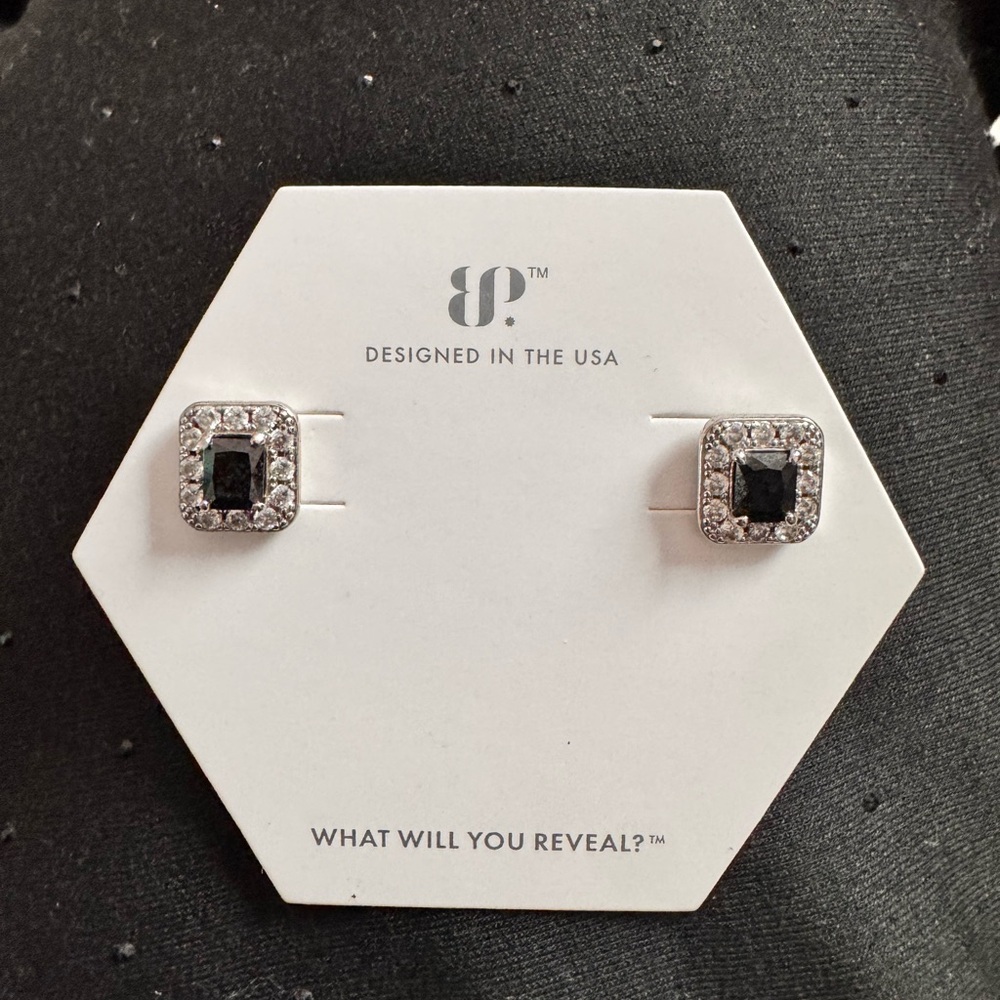 Elegant Black and Silver Earrings